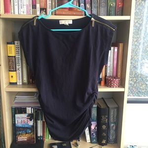 Michael Kors top w/ zippered shoulders